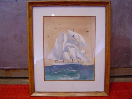 Art,Watercolor ,Ship(23x27)