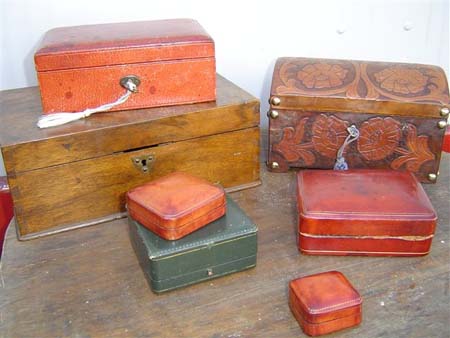 Boxes Wood_leather