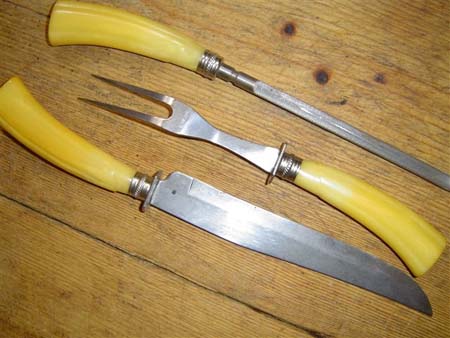 Carving set Yellow handles