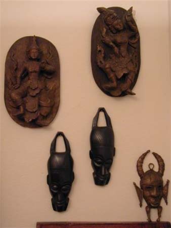 masks, wall displays