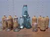 Mason jars.Wicker bottles