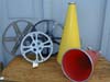 Megaphones,16mm film reels