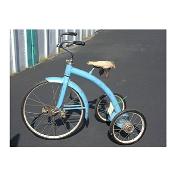 tricycle, blue